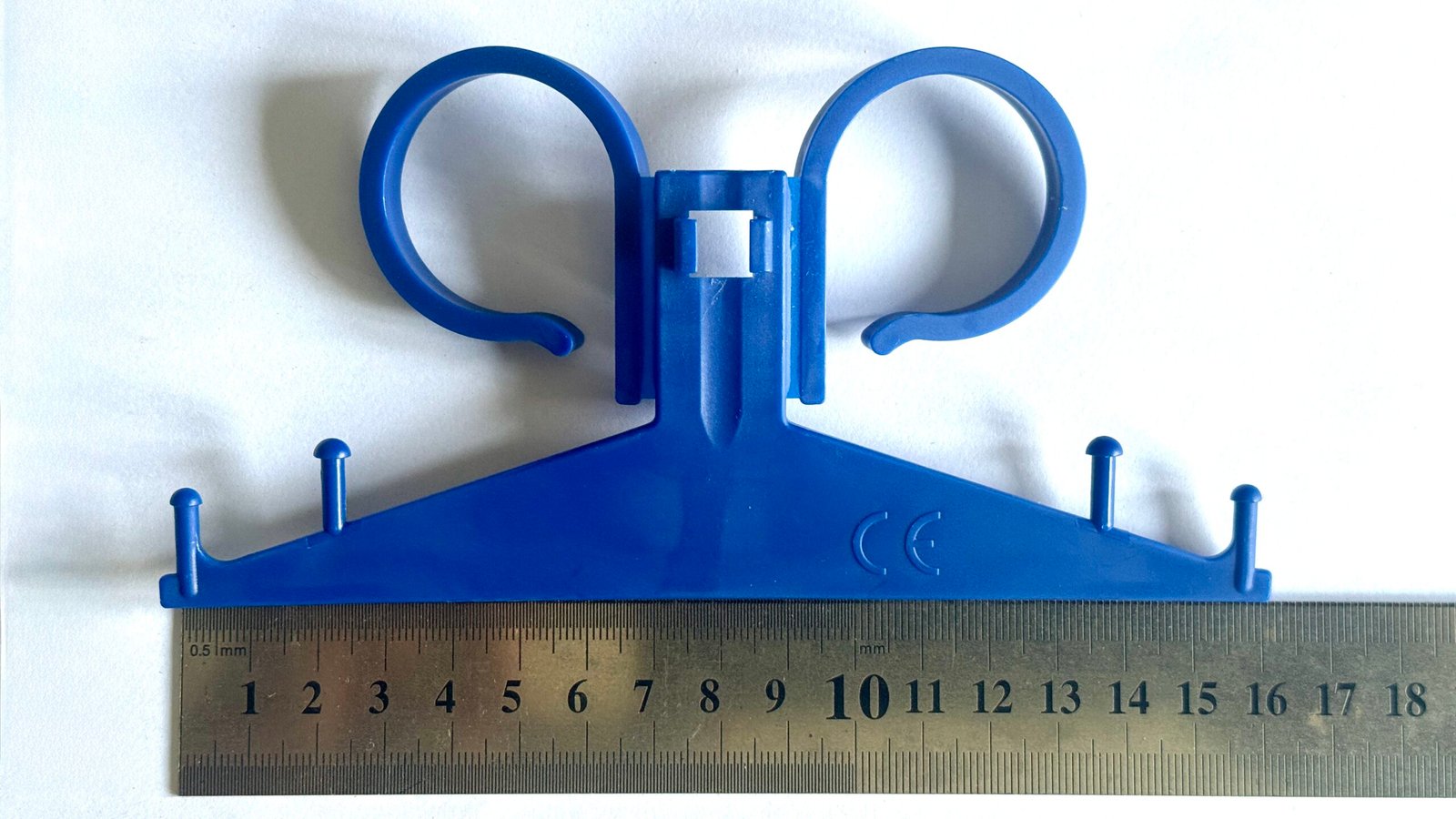 Double hook urine bag hanger shown for Uroclips compatibility checking